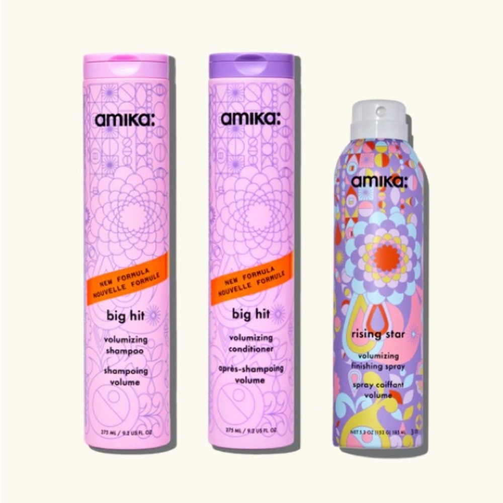 Amika Shampoo ~ Conditioner ~ Finishing Spray Brand New
